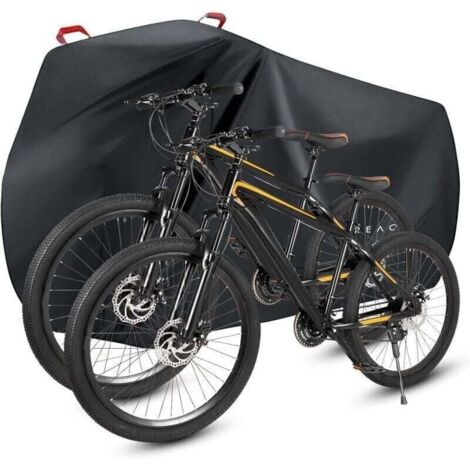 Telo copribici impermeabile, telo protettivo per esterni per 1 o 2 biciclette, telo antipioggia per bicicletta in nylon 210D con fori di fissaggio, impermeabile, antipolvere, antineve, resistente ai r