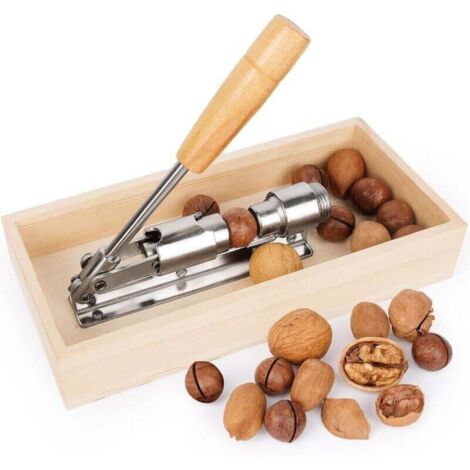 Schiaccianoci per noci e nocciole, schiaccianoci professionale, schiaccianoci in acciaio inox, pinza per noci, ideale per frutta secca sgusciata come noci, mandorle e nocciole (1/4)