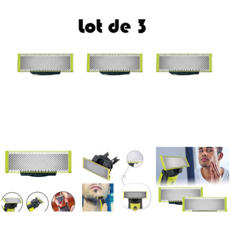 Philips OneBlade - Lama di ricambio antifrizione per rasoio/rifinitore elettrico OneBlade, 3 pezzi, modello QP215/50