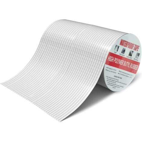 Nastro adesivo impermeabile 20 cm x 5 m, striscia sigillante in butile di alluminio, striscia sigillante autoadesiva, striscia sigillante per tetti