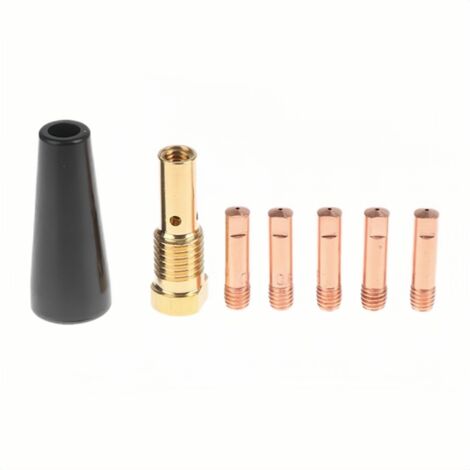 Set di 7 ugelli senza gas per saldatrice MIG Century FC90 K3493-1 035 con filo animato da 0,8 mm, utensili per saldatura FC90.