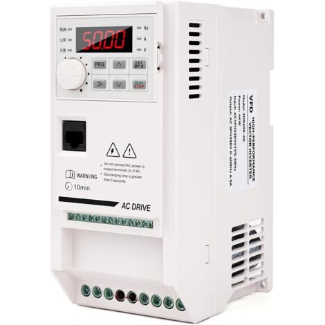 Inverter di frequenza VFD da 4 kW, trasformatore da 220 V a 380 V, regolatore di velocità per motore, ingresso monofase 220 V, uscita trifase 380 V, convertitore di frequenza CNC ZHB600-4KW con cavo d