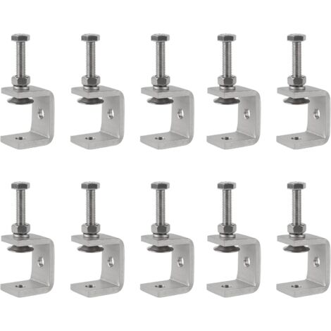 10 morsetti a C in acciaio inox da 30 mm, morsetti a C resistenti, morsetti a C super, apertura ganasce regolabile da 0 a 25 mm per lavorazione del legno, saldatura e falegnameria.