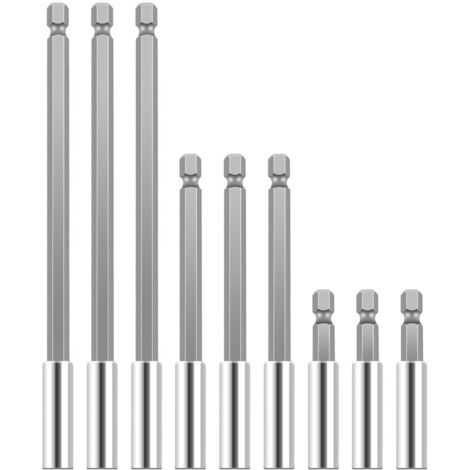punte esagonali magnetiche per trapano, 1/4", prolunga per punta da trapano/avvitatore, 5 cm/10 cm/15 cm