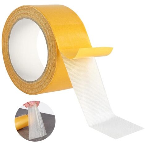 Cinta adhesiva de doble cara transparente ultrarresistente, cinta adhesiva de doble cara de alta resistencia, cinta adhesiva de doble cara nano, apta para alfombras, felpudos, felpudos de interior (30 (1/5)