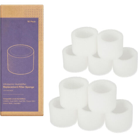 Filtros de repuesto para humidificador, compatibles con Dual150, Dual200S, Classic300(S), LV600S, paquete de 10, color blanco (1/5)