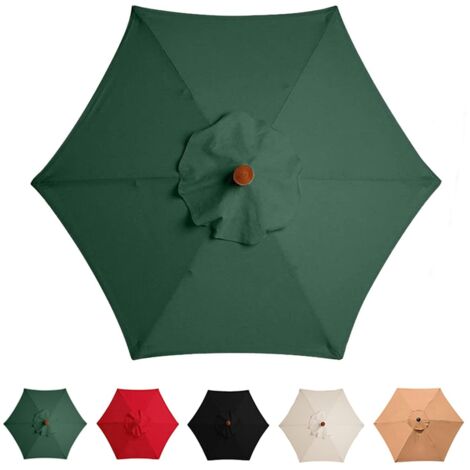 Funda de repuesto para sombrilla 3M, 6 brazos, toldo de jardín, funda de repuesto para sombrilla (solo toldo)/verde
