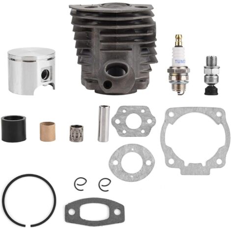 Kit de juntas de pistón de cilindro, pistón de cilindro de 46 mm con kit de juntas para motor Husqvarna 50, 51, 55 Rancher Nikasil, robusto y duradero