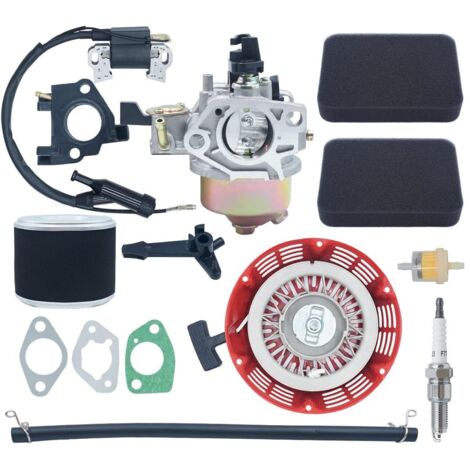 Kit de carburador para Honda GX390 GX340 con filtro de aire, arranque manual, bujía, bobina de encendido 13 HP 11 HP, kit de carburador para motor de 4 tiempos 16100-ZF6-V01 (1/5)