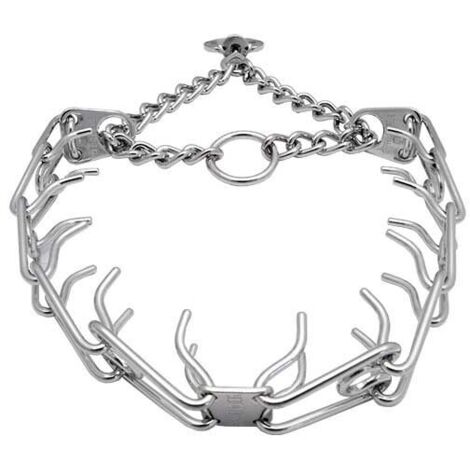 Collar de adiestramiento para perros, cadena de estimulación de acero inoxidable 304, cadena de control ajustable de 3,5 mm (24 pulgadas - 60 cm) (1/2)