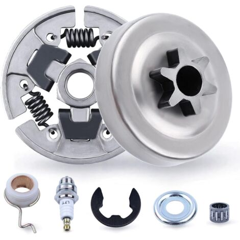 Juego de repuesto de 7 piezas para motosierra: tambor de embrague y piñón (017, 018, 021, 023) para los modelos MS170, MS180, MS210, MS230 y MS250, con rodamiento de agujas, arandela y engranaje de to