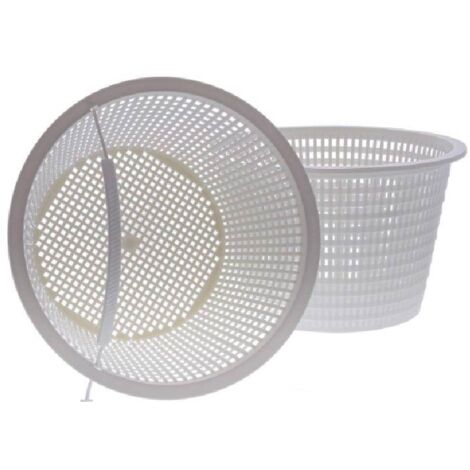 Cesta de repuesto de plástico para skimmer de piscina (paquete de 2) - Elimina hojas y residuos - Altura: 8 pulgadas