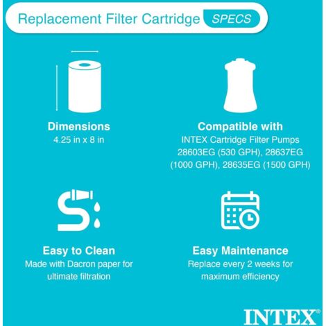 Intex Filtro a cartuccia con pompa Intex 28602 per piscine di piccole