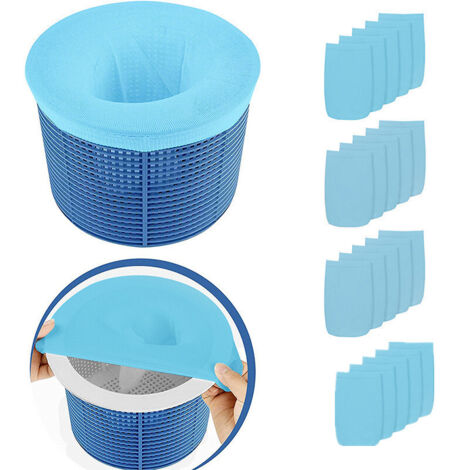 Paquete de 15 skimmers de piscina, calcetines filtrantes, skimmers de piscina de malla ultrafina (1/3)