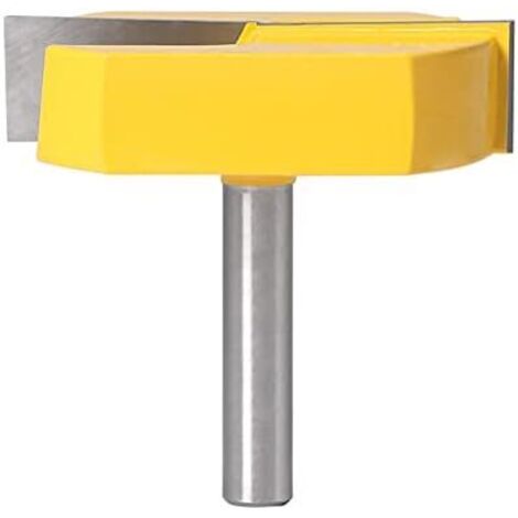 Broca de 8 mm, broca de limpieza inferior, broca para ranura en T, broca para fresadora, base de 8 x 57 mm, hoja amarilla, diámetro