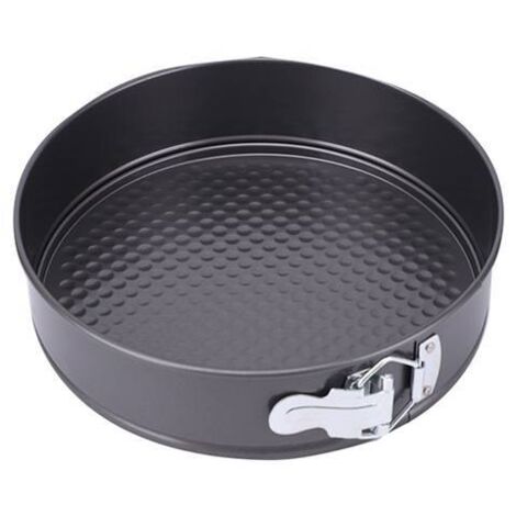Molde desmontable para tartas de alta resistencia a altas temperaturas, fácil de limpiar, ideal para cocinar, con base desmontable, 22 cm de diámetro, de acero con revestimiento antiadherente.
