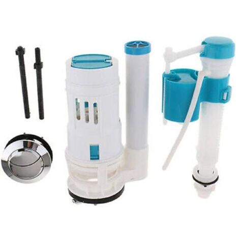 Kit de recarga para tanque de inodoro, piezas de repuesto para la descarga, kit de baño, apto para tanques de 18 a 24 cm de altura.
