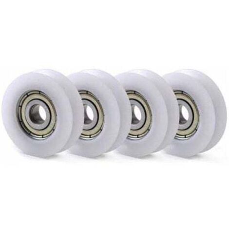 10 rodamientos de bolas integrados de plástico de nailon 608 con ranura 6 30 10 mm para polea guía
