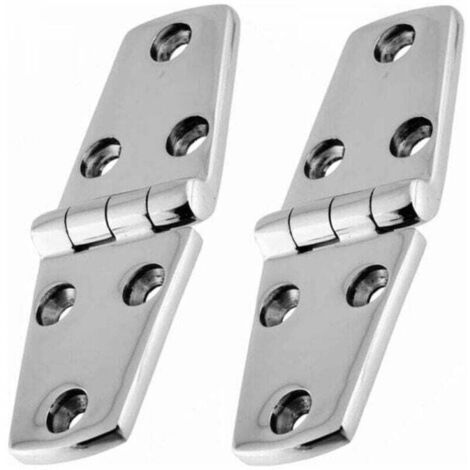 Bisagra de acero inoxidable 316 para barcos, 76 × 38 mm, para puertas de gabinetes, barcos, yates, bisagras de puertas, bisagras de gabinetes y bisagras de conexión. (1/3)