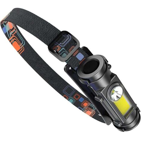 Luz frontal LED, recargable por USB, 850 lúmenes, IPX4, resistente al agua