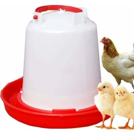 Bebedero y comedero para pollos y pollitos, comedero de plástico, bebedero para pollos con comedero extraíble colgante, gran capacidad de 1,5 l