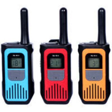 Juego de 3 walkie-talkies recargables para niños y adultos, de largo alcance, con USB tipo C y VOX para juegos de aventura, senderismo y ciclismo.