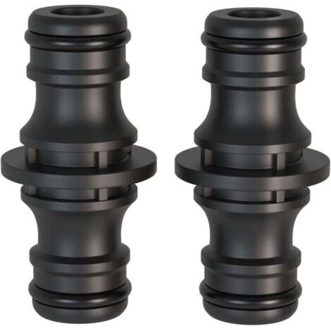Conector de 2 piezas con tapa doble de 1/2 pulgada. Conector para una conexión segura de manguera conecta dos mangueras para una extensión. (1/4)