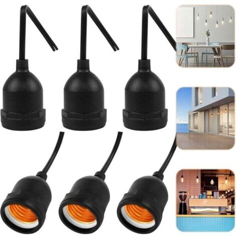 Portalámparas E27 impermeable, adaptadores de portalámparas E27 impermeables de alta calidad para bombillas incandescentes y LED, uso industrial y de bricolaje.
