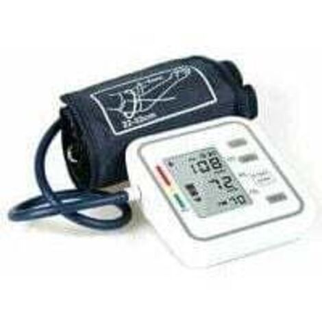 Monitor electrónico automático de presión arterial para la parte superior del brazo con pantalla LCD grande y herramienta inteligente de medición de presión arterial digital. (1/5)