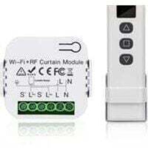 Kit de control de persianas, control de motor de persianas, control remoto RF + módulo receptor, alcance hasta 100 m, interruptor para persianas, estores, toldos (1/5)