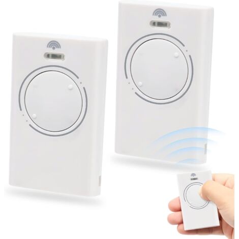 Juego de 2 mandos a distancia universales para portón de 2 canales y 868 MHz, compatibles con modelos XT2 868 SLH LR, color blanco. (1/5)