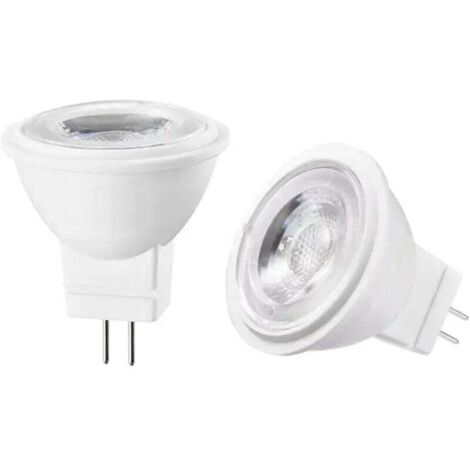 Bombillas LED GU4 MR11 COB regulables - 3 W 3000 K, equivalente a una bombilla halógena de 30 W, blanco cálido (1/5)