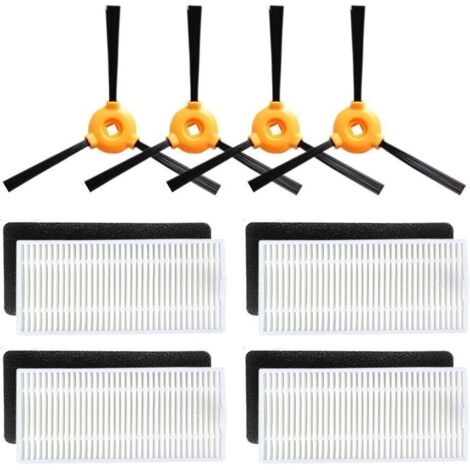 Juego de accesorios de filtro de repuesto y cepillo lateral para Ecovacs Deebot N79 Robotics (1/5)