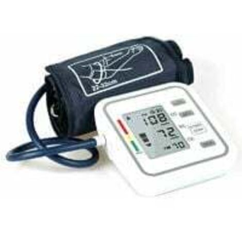 Monitor de presión arterial electrónico automático para brazo con gran pantalla LCD y dispositivo inteligente de medición de presión arterial digital. (1/5)