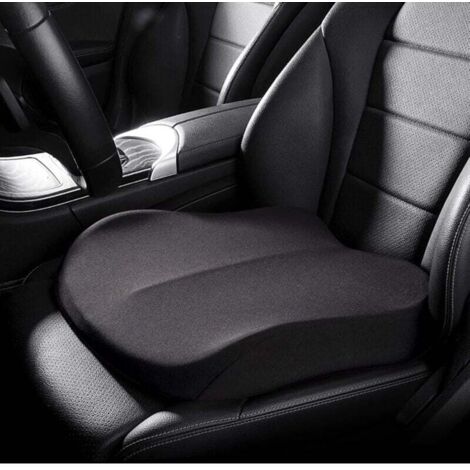 Asiento elevador para adultos, cojín portátil para automóvil, cojín suave para el conductor, amplía eficazmente el campo de visión en 10 cm, para automóvil, oficina, hogar, negro (1/5)