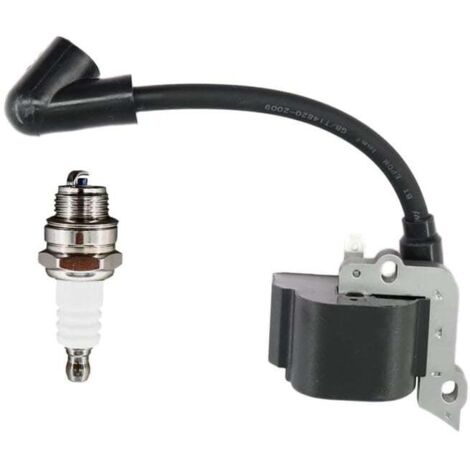 Bobina de encendido con bujía para motosierras Stihl FS38 FS46 FS45 FS55 FC55 FC55Z FC55-DZ HL45 HL45Z HL45-DZ HS45 HS45Z KM55 KM55RZ KM55C KM55R 4140 400 1308 (1/5)