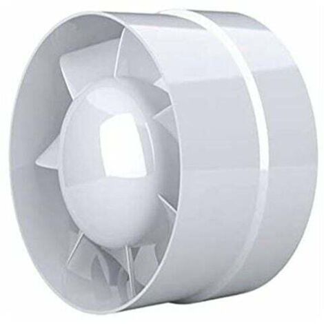 Extractor de aire de alta eficiencia de 100 mm, 12 W/130 m³, con conducto axial en línea: para baño, cocina, sótano.