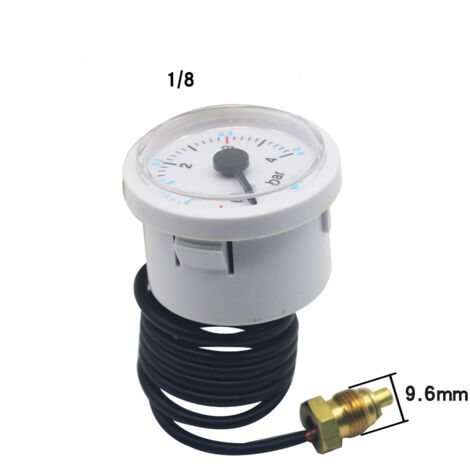 Manómetro de 0 a 4 bar - Longitud capilar de 64 cm - Manómetro de agua de caldera
