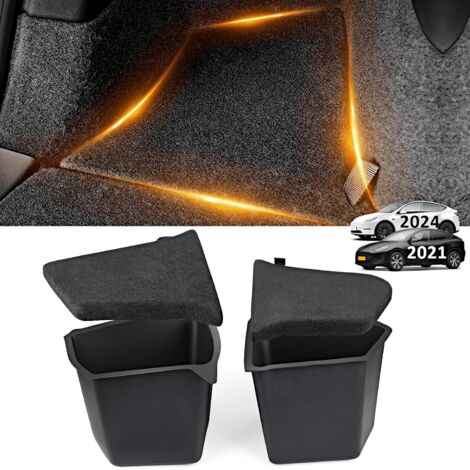 Juego de 2 organizadores de maletero para Tesla Model Y, impermeables, ajuste perfecto y espacio de almacenamiento adicional, accesorio para Tesla Model Y de 5 plazas (2024, 2023, 2022 y 2021), color (1/5)