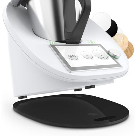 Monopatín Thermomix TM6 TM5, Monopatín acrílico Thermomix, estable y fácil de mover, Accesorios Thermomix, color negro (1/5)