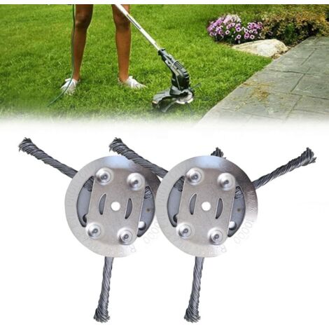 Cabezal de desbrozadora universal, accesorios para desbrozadoras, cabezal de corte de hilo para cortacésped (2 piezas, 3 cabezales)