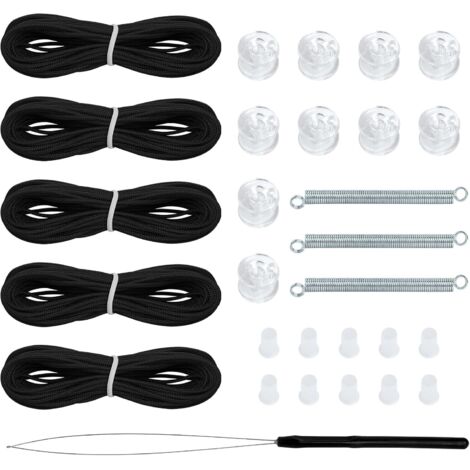 Kit de reparación de parasoles plisados para autocaravanas, kit de retención de parasoles plisados para ventanas de autocaravanas (negro) (1/5)