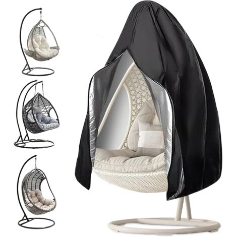 Funda para silla colgante 190 x 115 cm Funda para silla impermeable, resistente a los rayos UV y al desgarro con cremallera y cordón. (1/5)