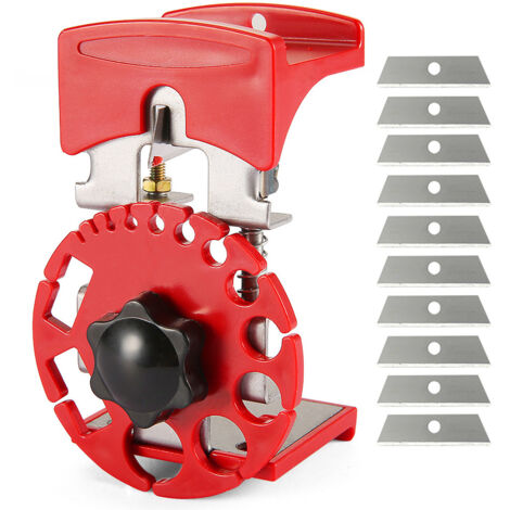 Pelacables manual, pelacables manual, pelacables de cobre, pelacables portátil con profundidad ajustable y disco de plástico + 10 cuchillas