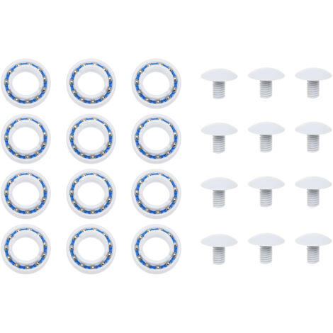 Juego de 12 accesorios para limpiafondos robótico: rodamientos de bolas de plástico C60, pernos de rueda de plástico C55, compatibles con los robots de piscina Polaris 180 y 280. (1/5)