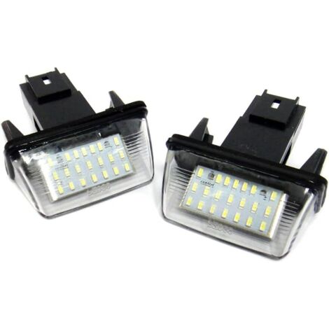 Juego de 2 (par) luces de matrícula LED de alta potencia, Citroën Peugeot, 18 luces LED (1/5)