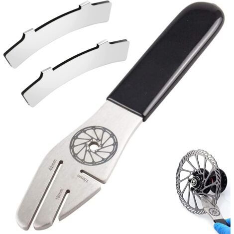 Juego de 3 herramientas para ajustar frenos, discos de bicicleta, llave de disco, rotor, alineación de acero inoxidable, reparación y accesorios. (1/5)