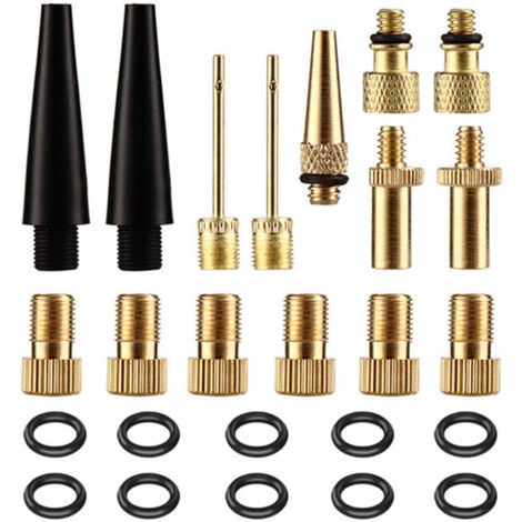 Adaptador para bomba de bicicleta, adaptador para válvula de bicicleta DV AV SV, conectores para válvula de bomba de bicicleta, adaptador para aguja de bomba de balón/bomba de aire/compresor