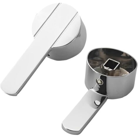 Manija de grifo de repuesto única con manijas de tornillo para grifo de agua caliente y fría para grifo de baño de cocina / Adecuado para núcleo de válvula de 35 mm, 9 × 9 mm. (1/4)