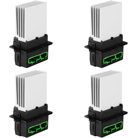 Juego de 4 módulos de resistencia del motor del ventilador del calentador con arnés de cableado de repuesto 27150ED70A 77010207718 6441L2